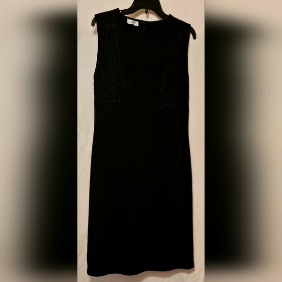 Vintage Gianni Versace little black Dress US sz 8 Lace over Evening - Picture 1 of 12